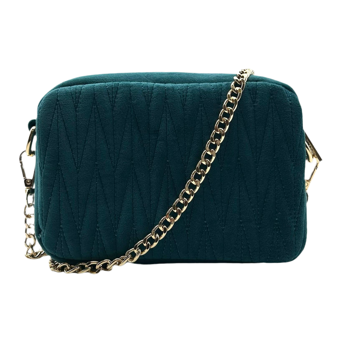 Tasche Samt, petrolblau