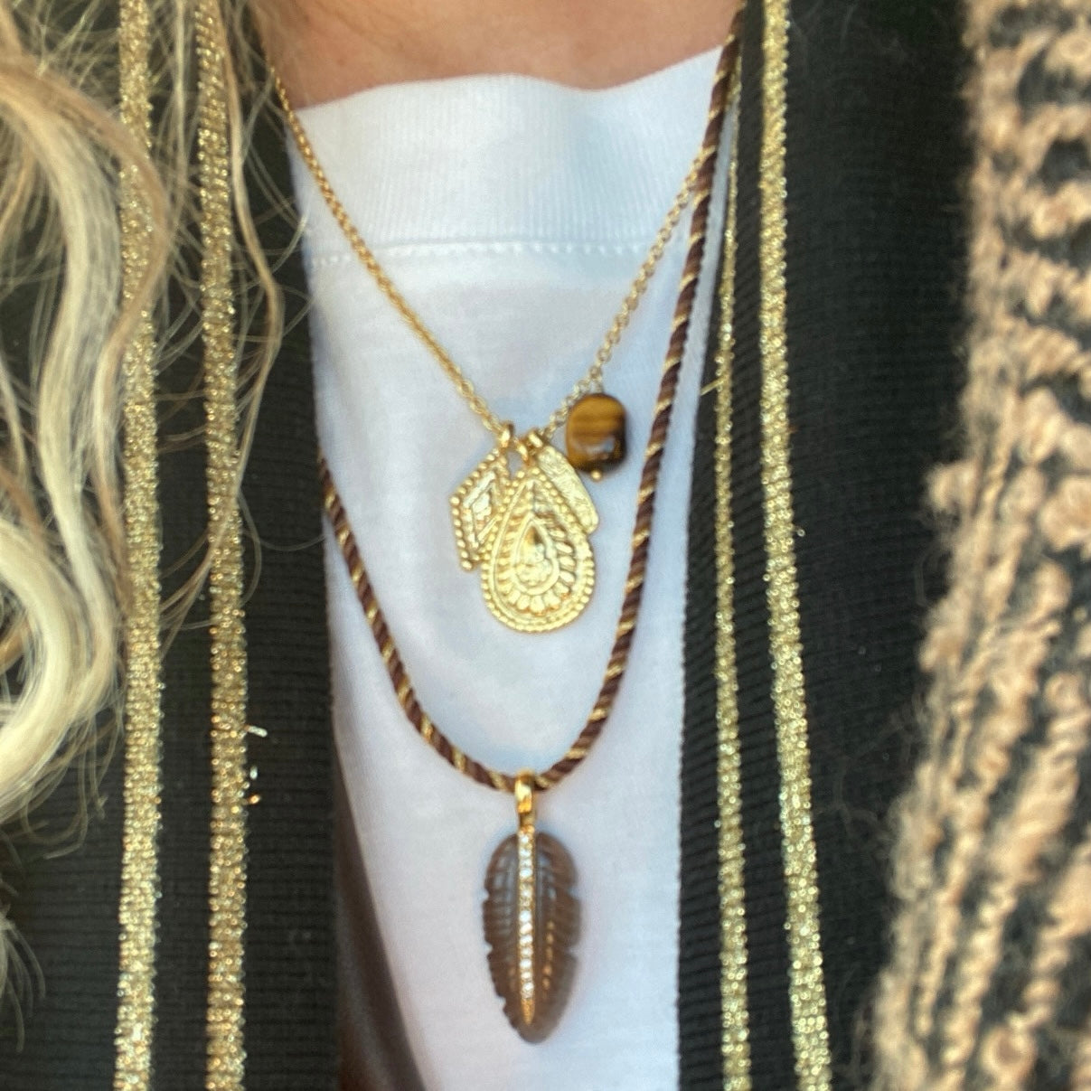 Halskette Amulett Tigerauge