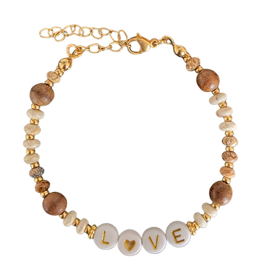 Armband Love Letters Wood
