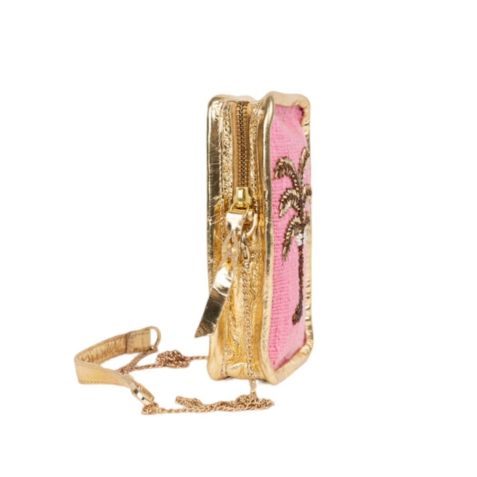 Minitasche Palme pink