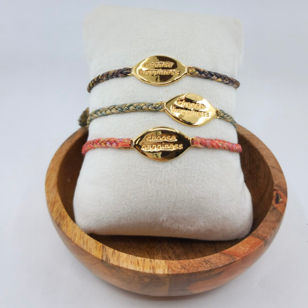 Armband Choose Happiness, violett/gold