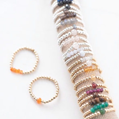 Silberringe Sparkle Gold