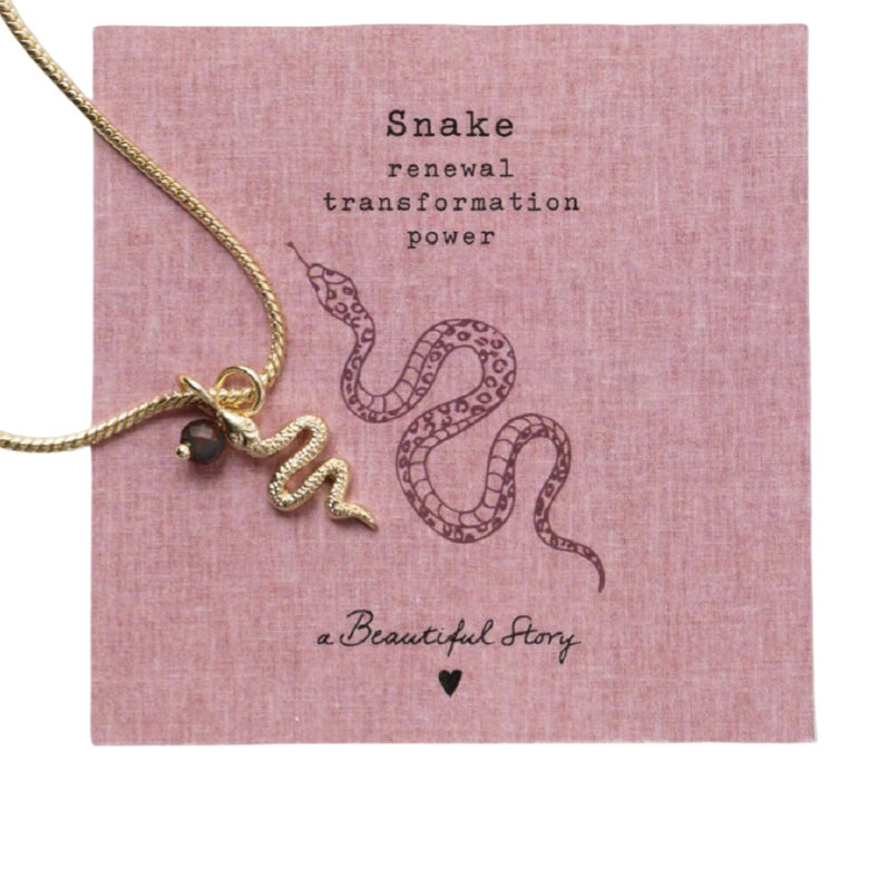 Halskette Snake Granat