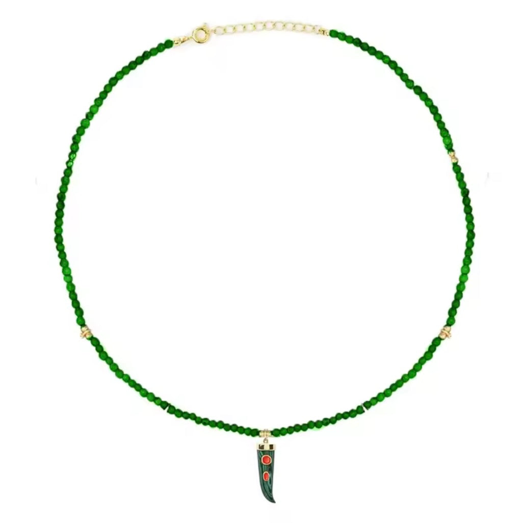 Halskette Green Horn