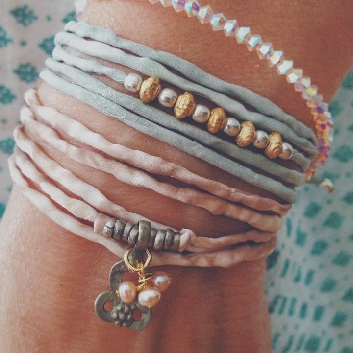 Seidenband Gold&Silver