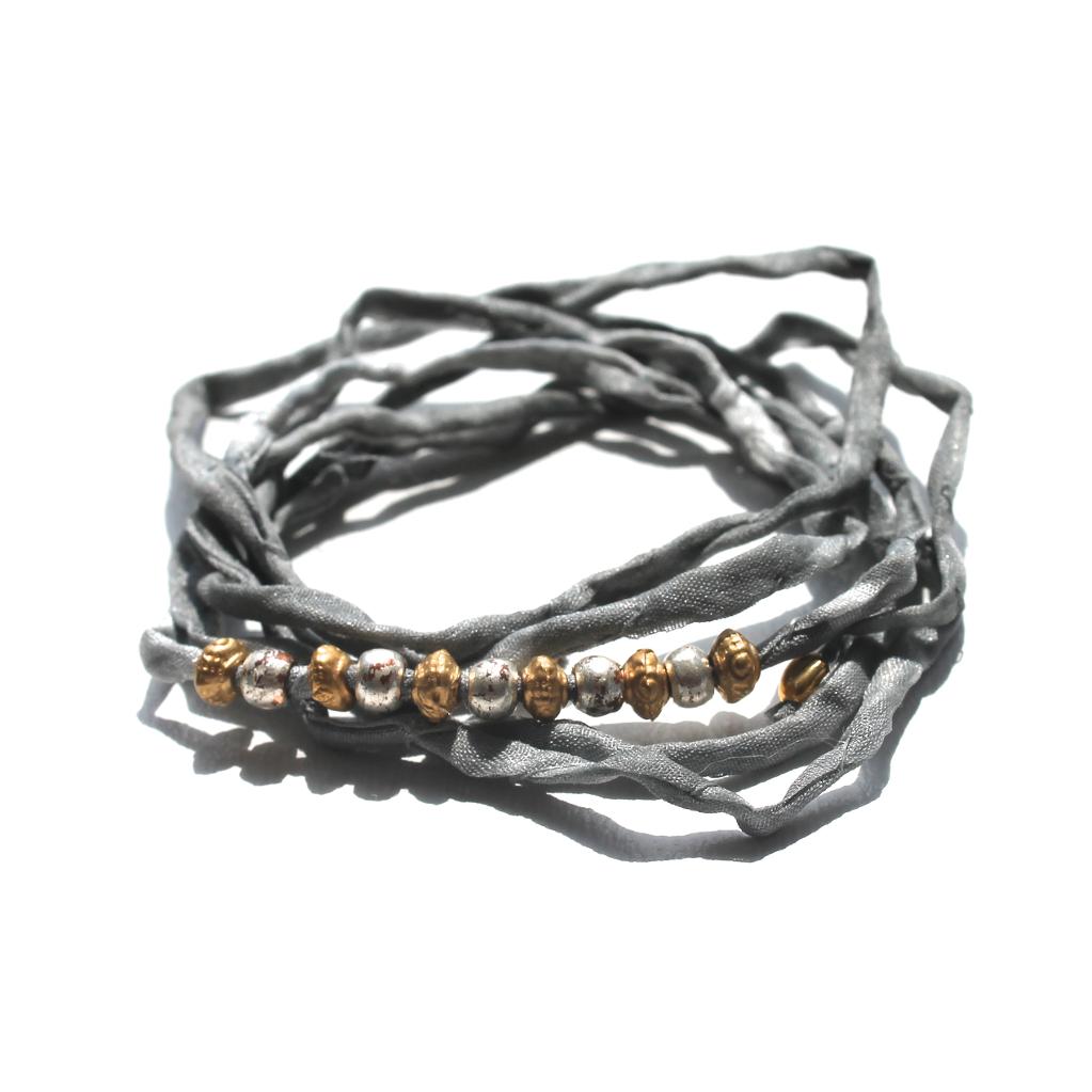 Seidenband Gold&Silver