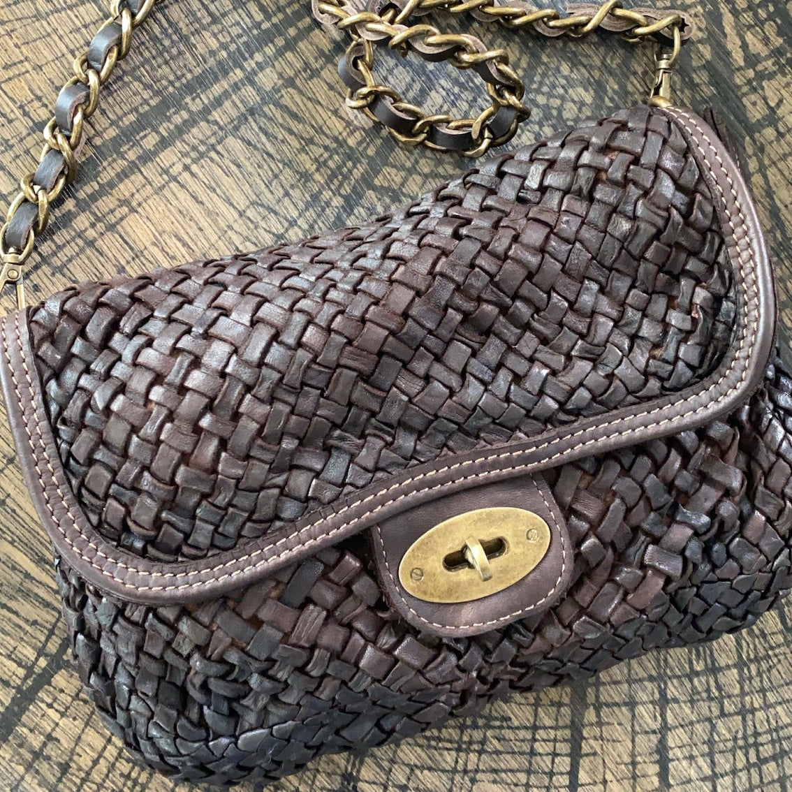 Ledertasche dunkelbraun