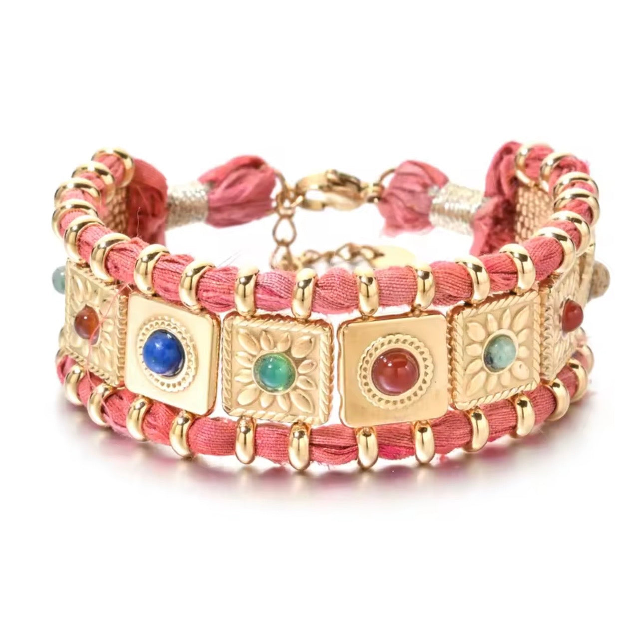 Armband Bohemian rosa