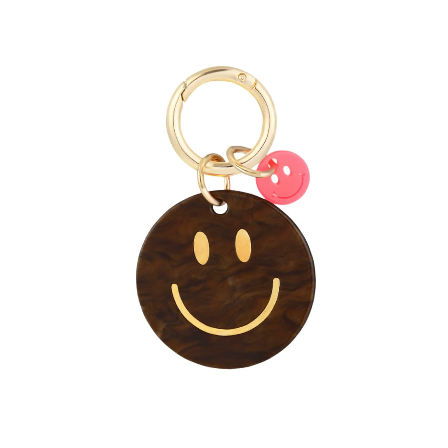 Schlüsselanhänger Smiley braun