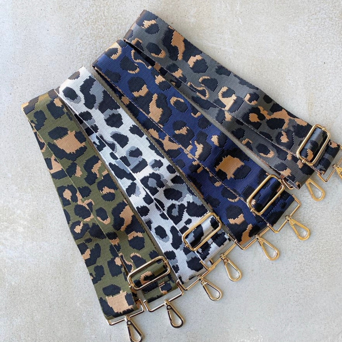 Schultergurt Leoprint grau