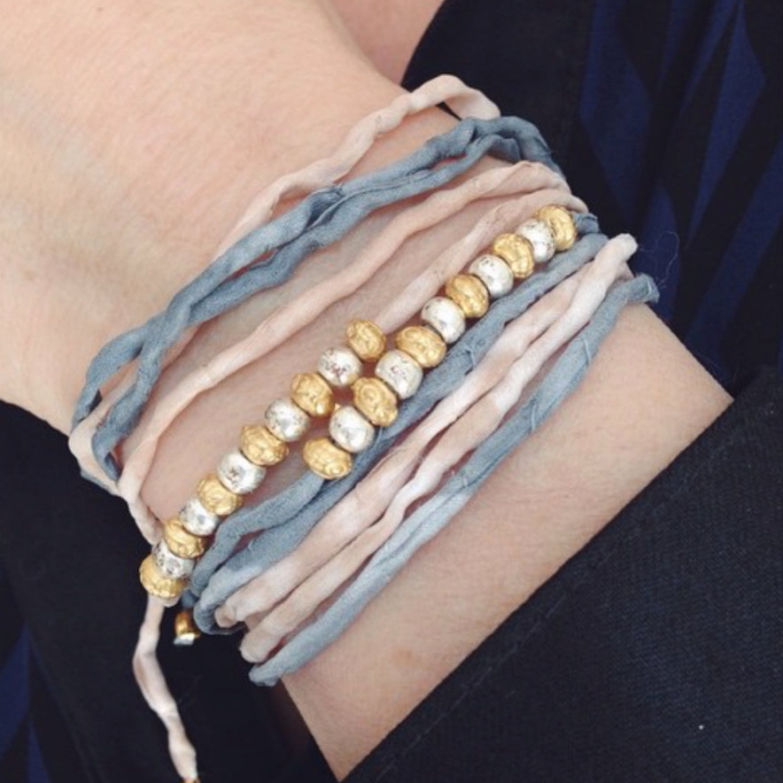Seidenband Gold&Silver