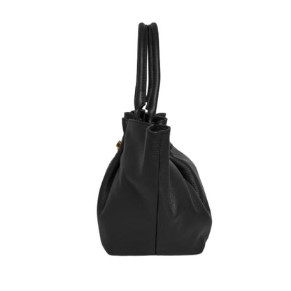 Handtasche Charlène Leder schwarz