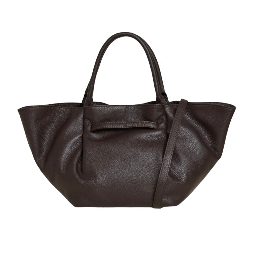 Handtasche Charlène Leder dunkelbraun