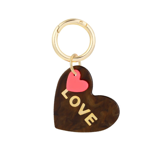 Schlüsselanhänger LOVE braun