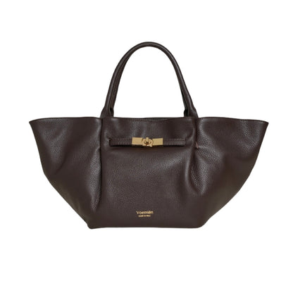 Handtasche Charlène Leder dunkelbraun