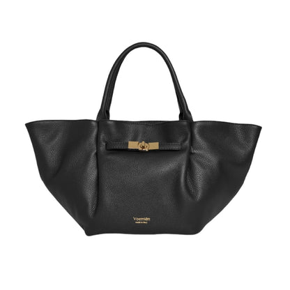 Handtasche Charlène Leder schwarz