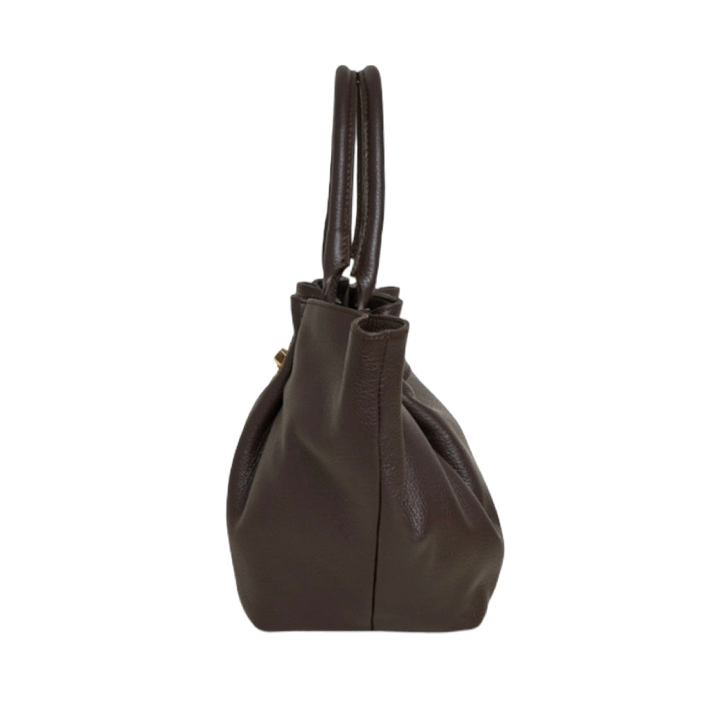 Handtasche Charlène Leder dunkelbraun