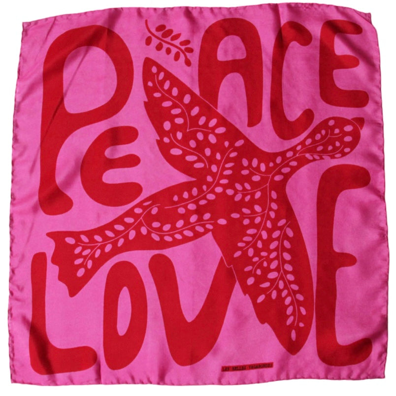 Seidentuch Peace and Love