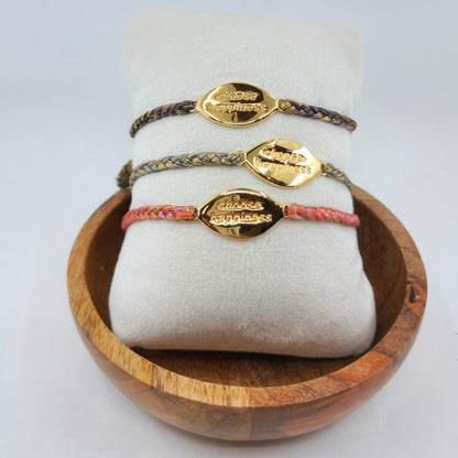 Armband Choose Happiness, violett/gold