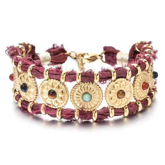 Armband Bohemian bordeaux