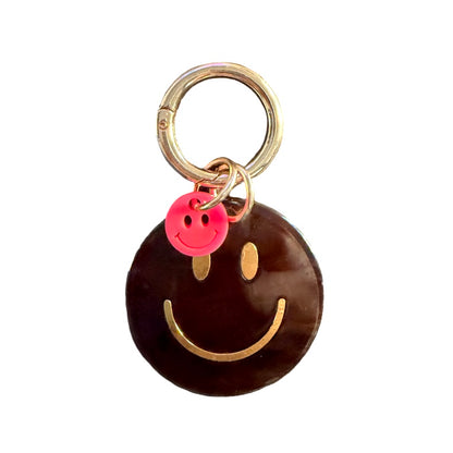 Schlüsselanhänger Smiley braun