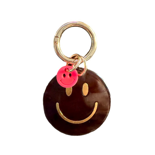 Schlüsselanhänger Smiley braun