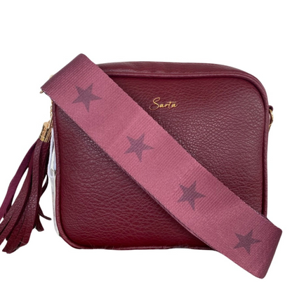 Schultergurt Stars bordeaux