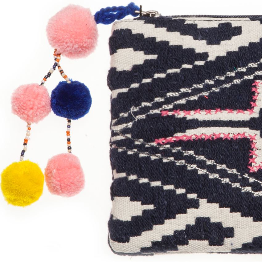 Clutch Boho blau