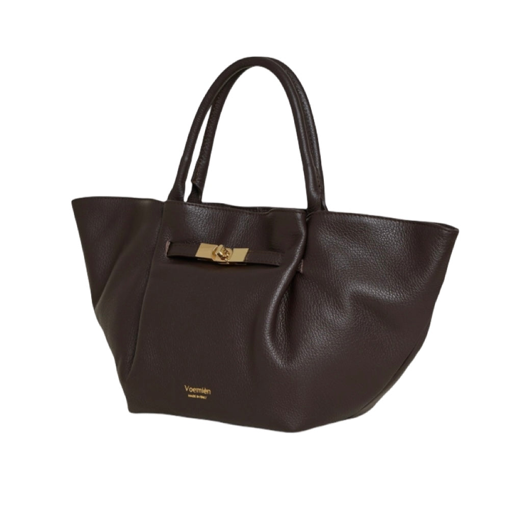 Handtasche Charlène Leder dunkelbraun