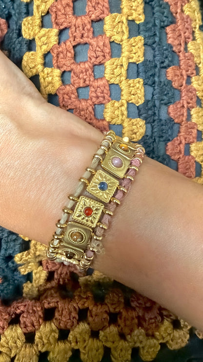 Armband Bohemian rosa
