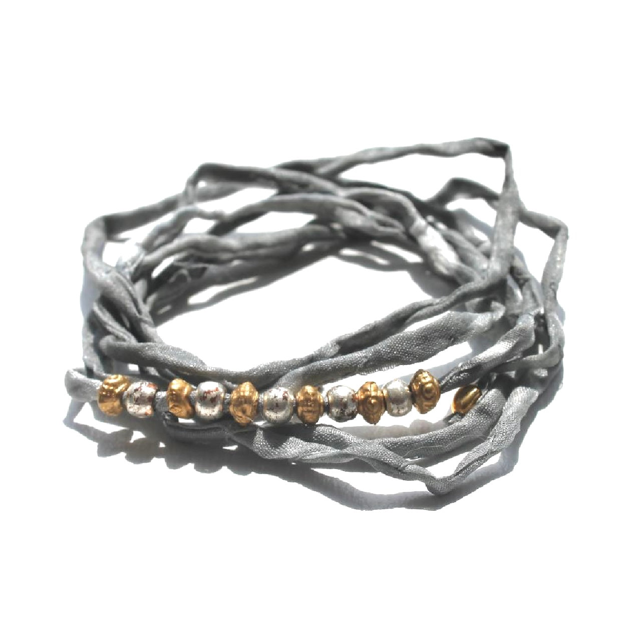 Seidenband Gold&Silver