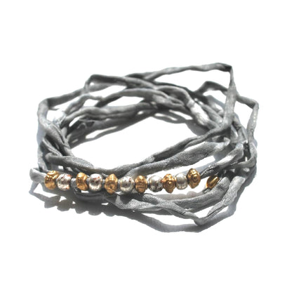 Seidenband Gold&Silver
