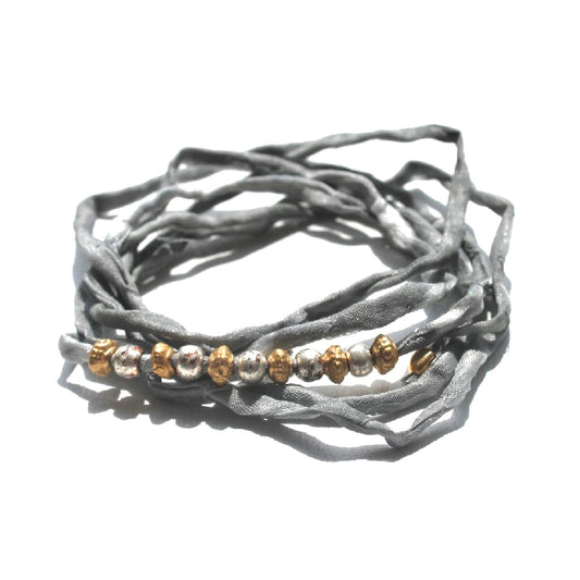 Seidenband Gold&Silver