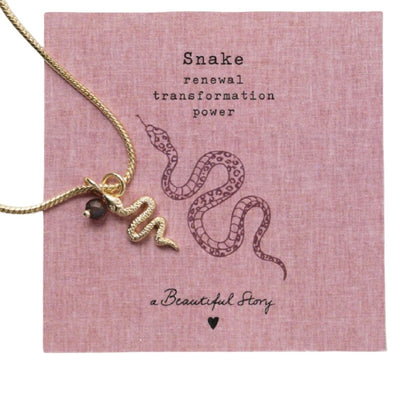 Halskette Snake Granat