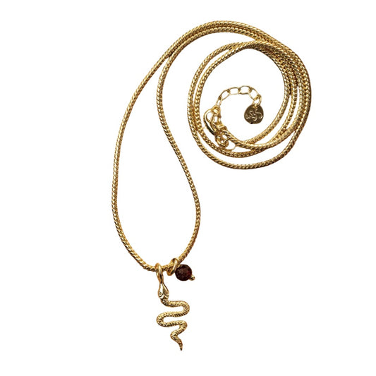 Halskette Snake Granat