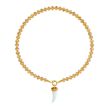 Halskette Citrin Horn