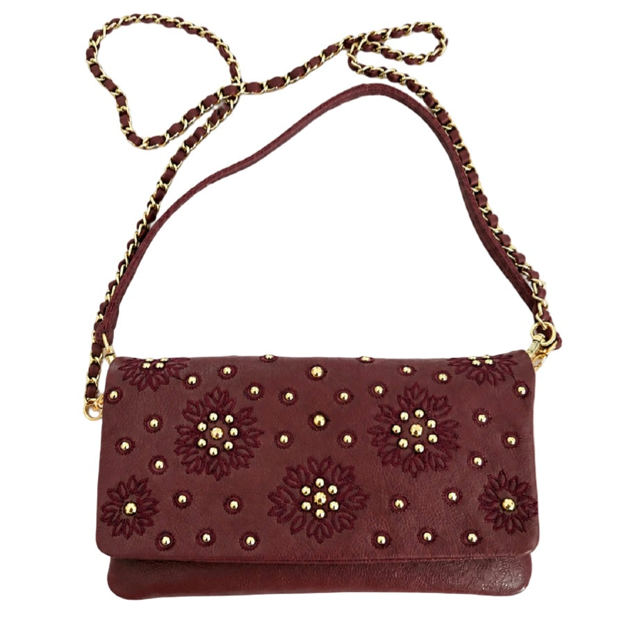 Ledertasche Moka, bordeaux