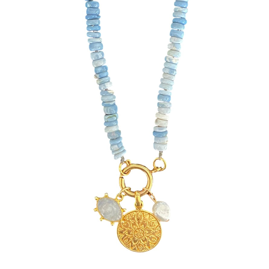 Halskette Blue Opal