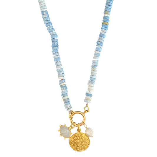 Halskette Blue Opal