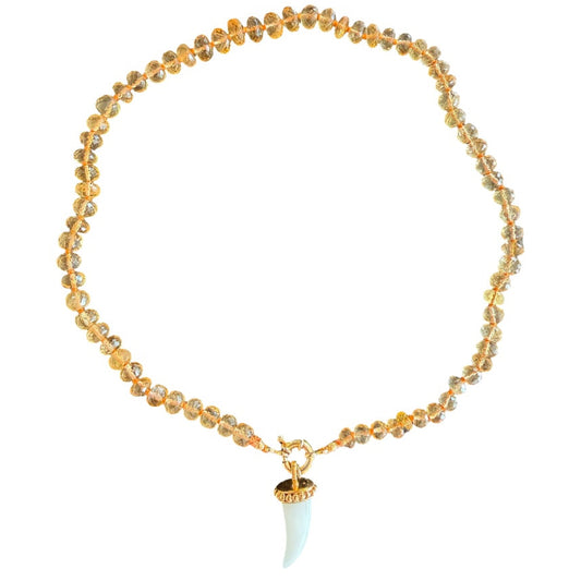 Halskette Citrin Horn