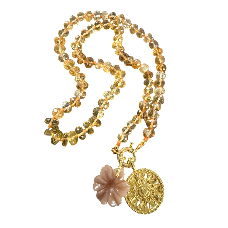 Halskette Citrin