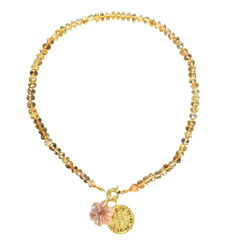Halskette Citrin