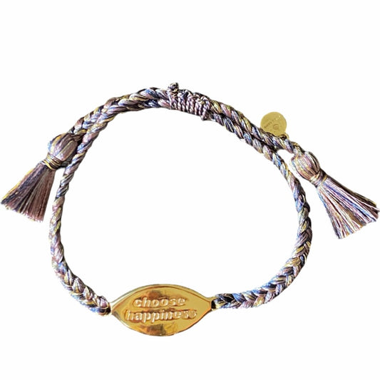 Armband Choose Happiness, violett/gold