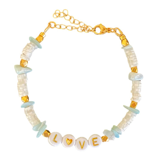 Armband Love Letters Amazonit