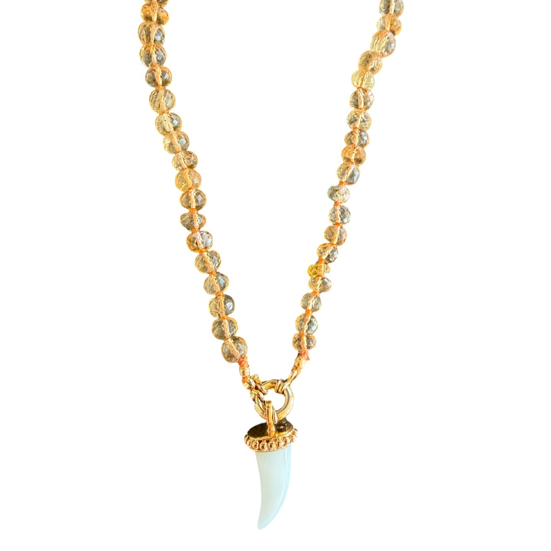 Halskette Citrin Horn