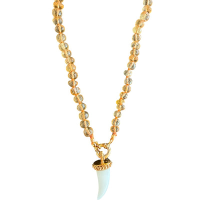 Halskette Citrin Horn